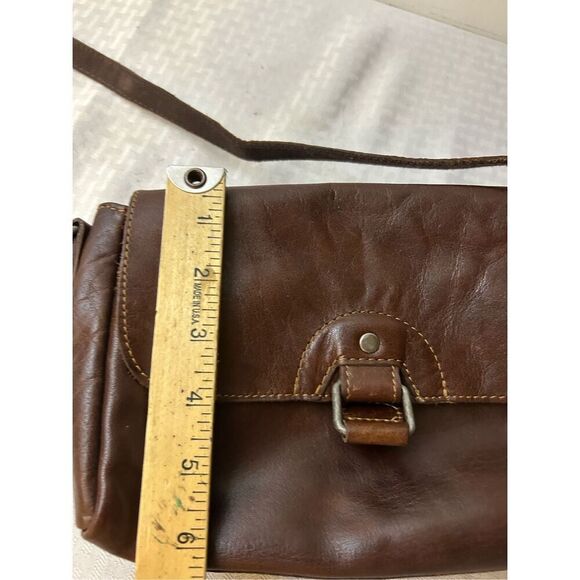 Jack Georges magnetic snap Leather shoulder bag brown India 10"x6" - Picture 10 of 10